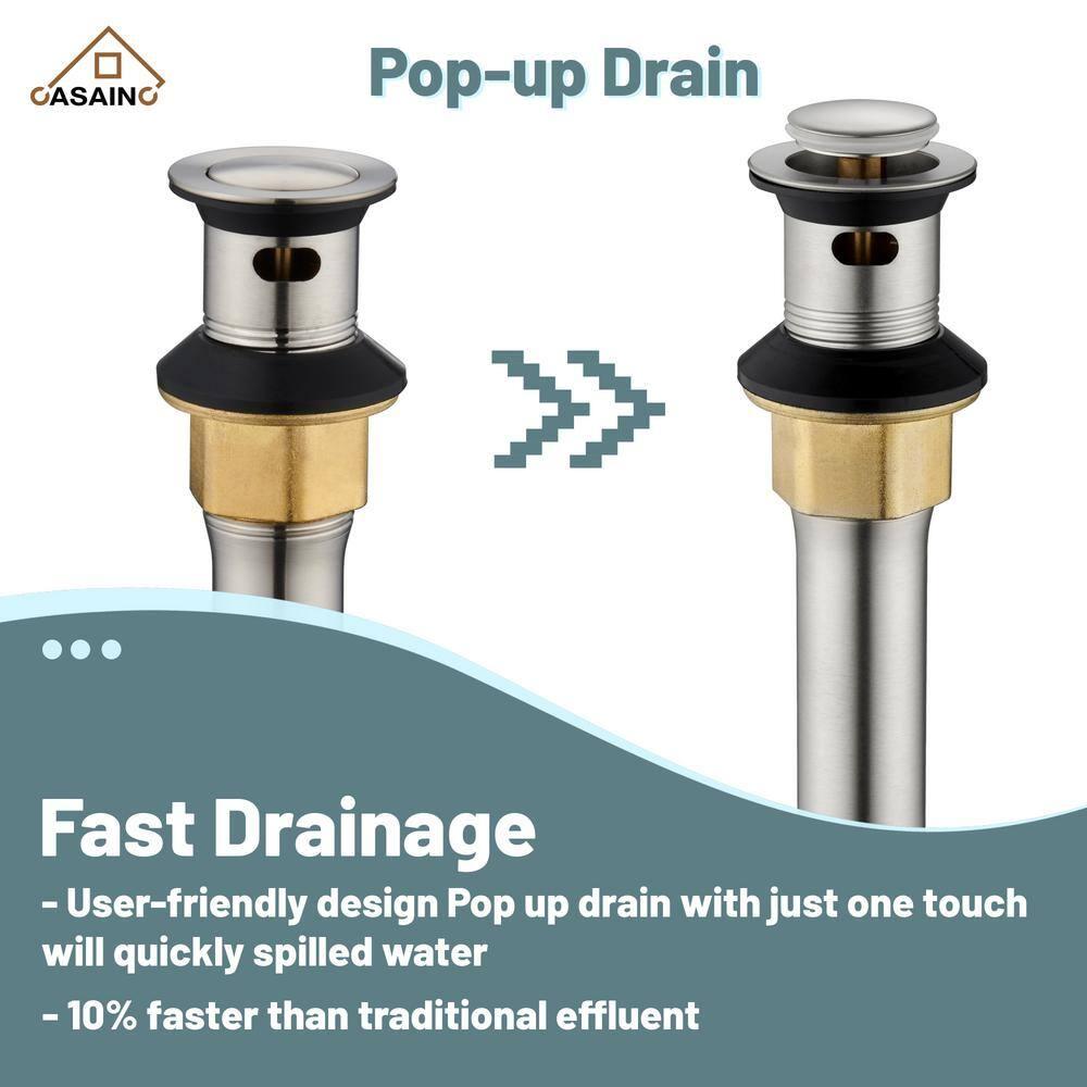1.2 Flow Centerset Bathroom Sink Faucet with Drain
