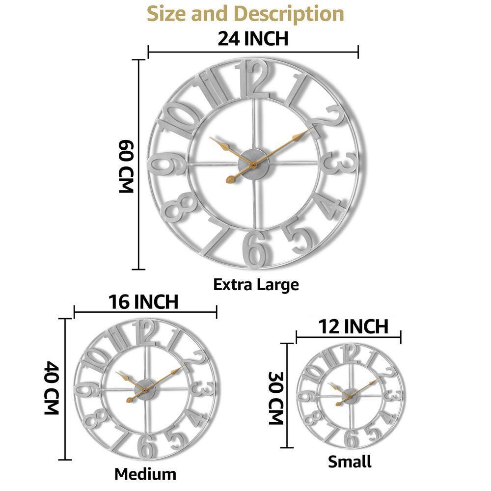 Sorbus Large 16" Numeral Analog Decorative Wall Clock