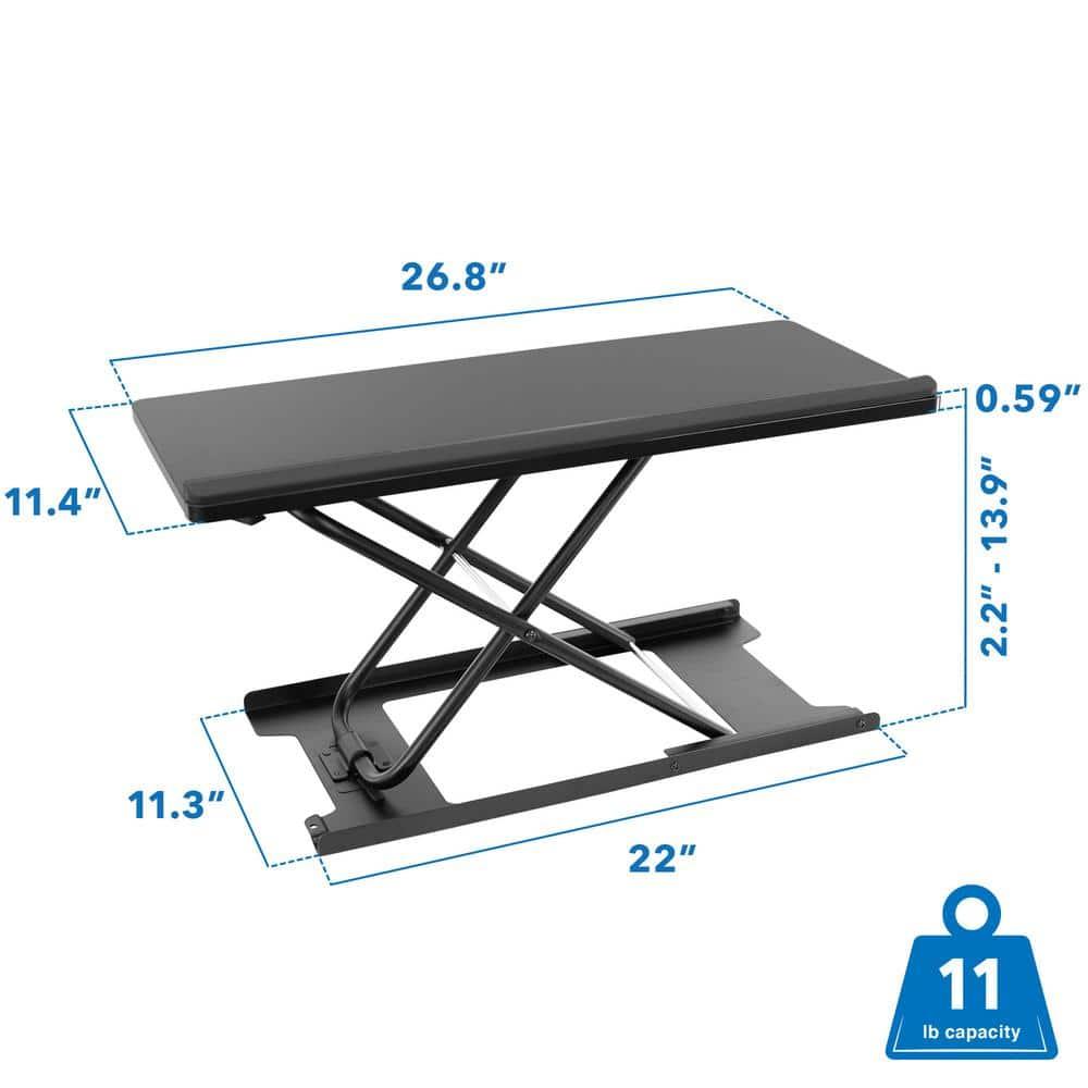 Mount-It! Height Adjustable Standing Keyboard Tray for Desktop, Sit Stand Key Board & Mouse Platform