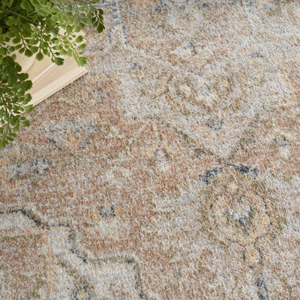 Nourison Astra Machine Washable Vintage Medallion Indoor Rug Beige 6'7" x 9'