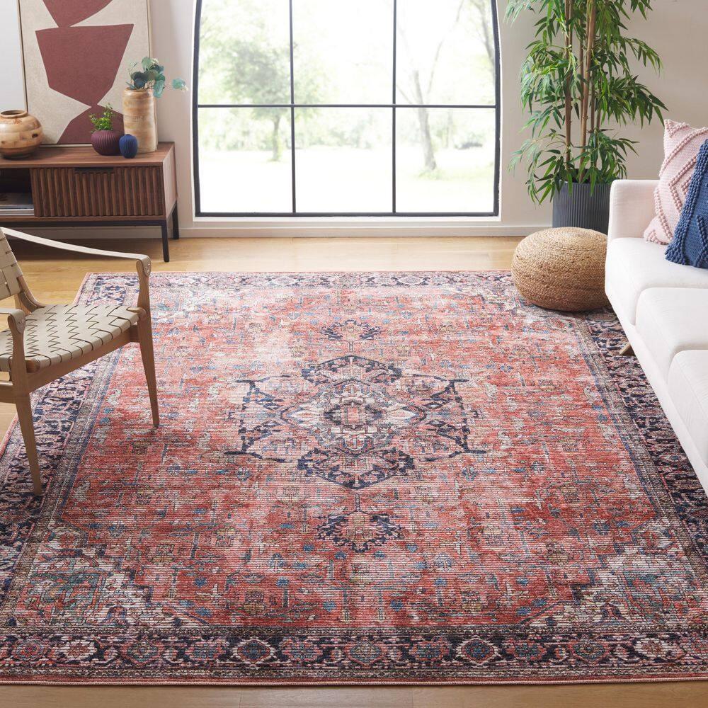 Serapi SEP624 Power Loomed Indoor Area Rug - Rust/Navy - 9'x12' - Safavieh