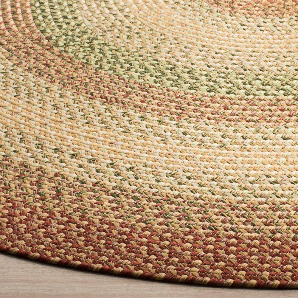 Braided BRD303 Hand Woven Area Rug - Rust/Multi - 6'x9' Oval - Safavieh.