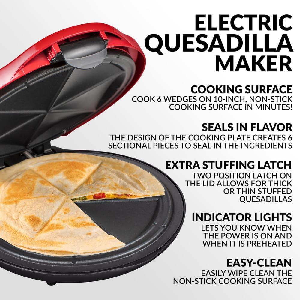 Taco Tuesday TCTEQM10RD 10 In. Electric Quesadilla Maker