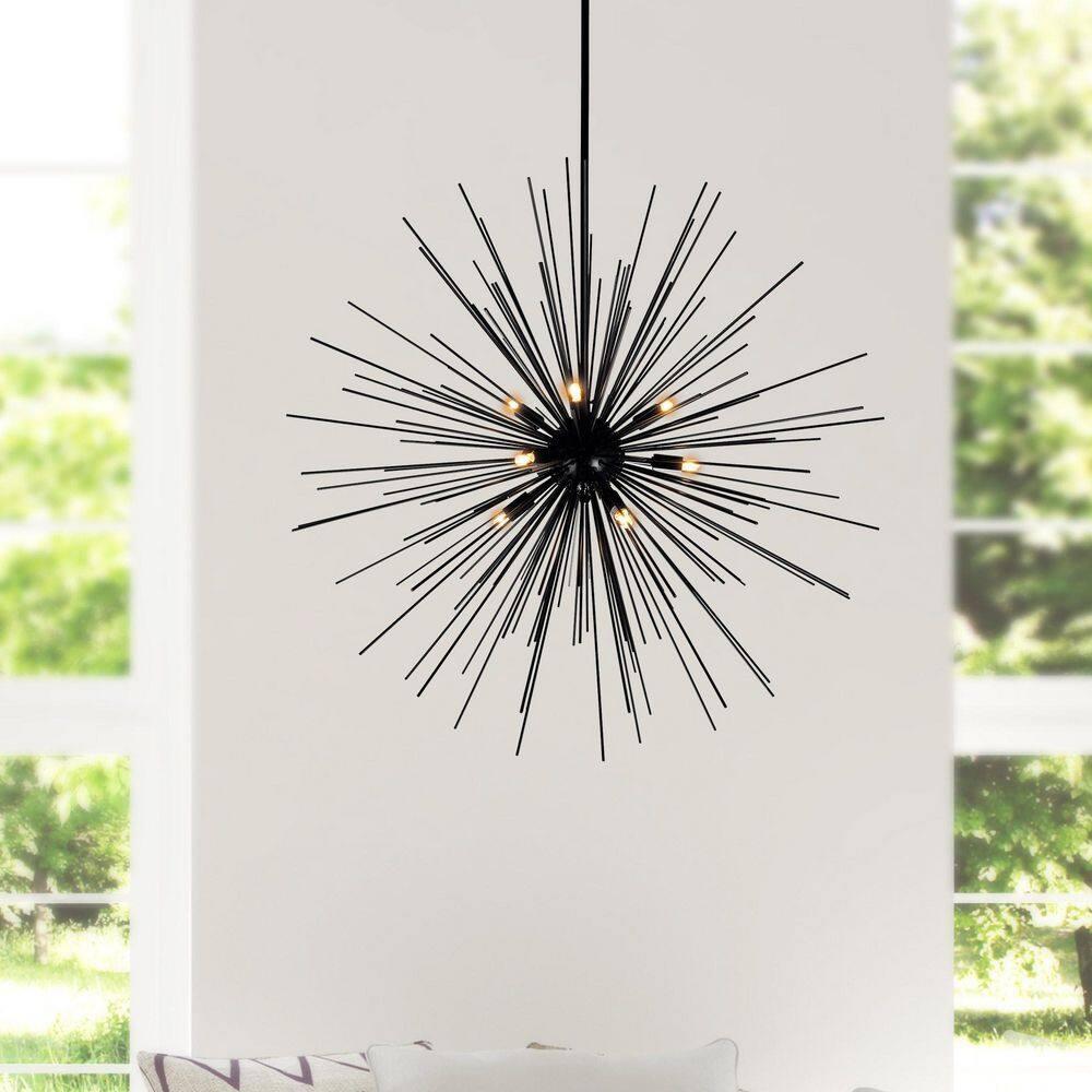 CWI Lighting,Savannah 9 Light Chandelier With Black Finish