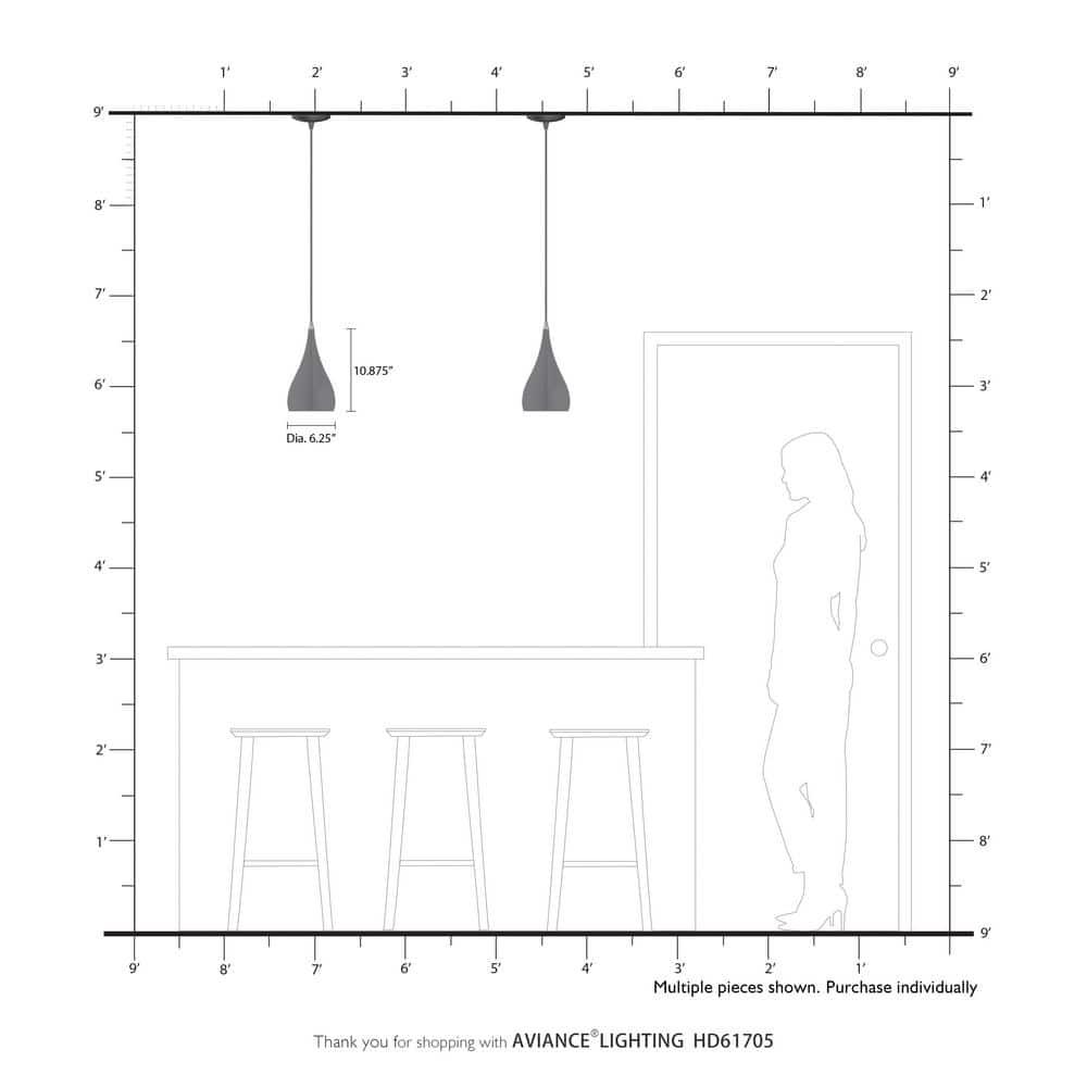 Schultz Single Light Metal Dimmable Pendant