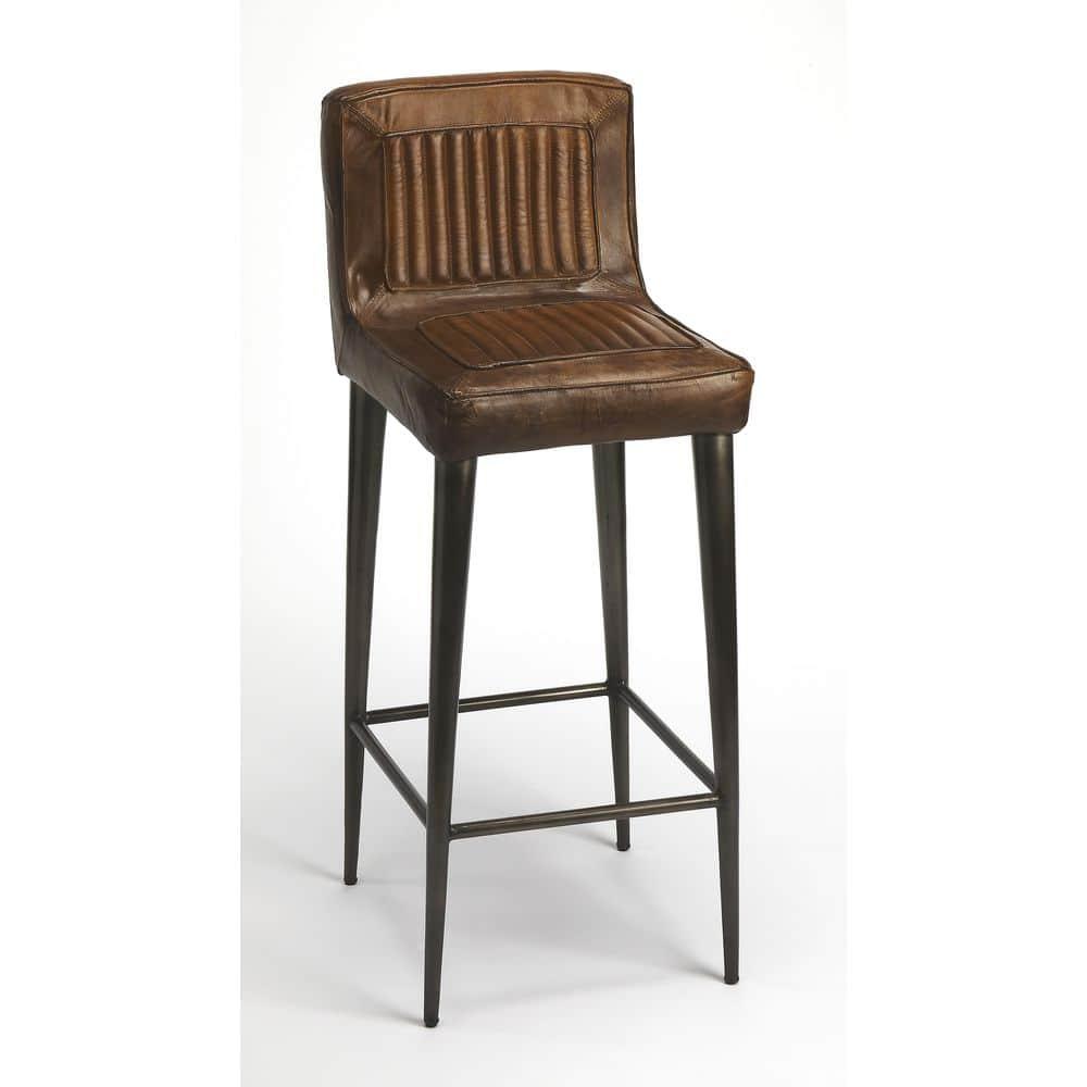 Butler Maxwell Leather 32" Bar Stool & Reviews | Perigold