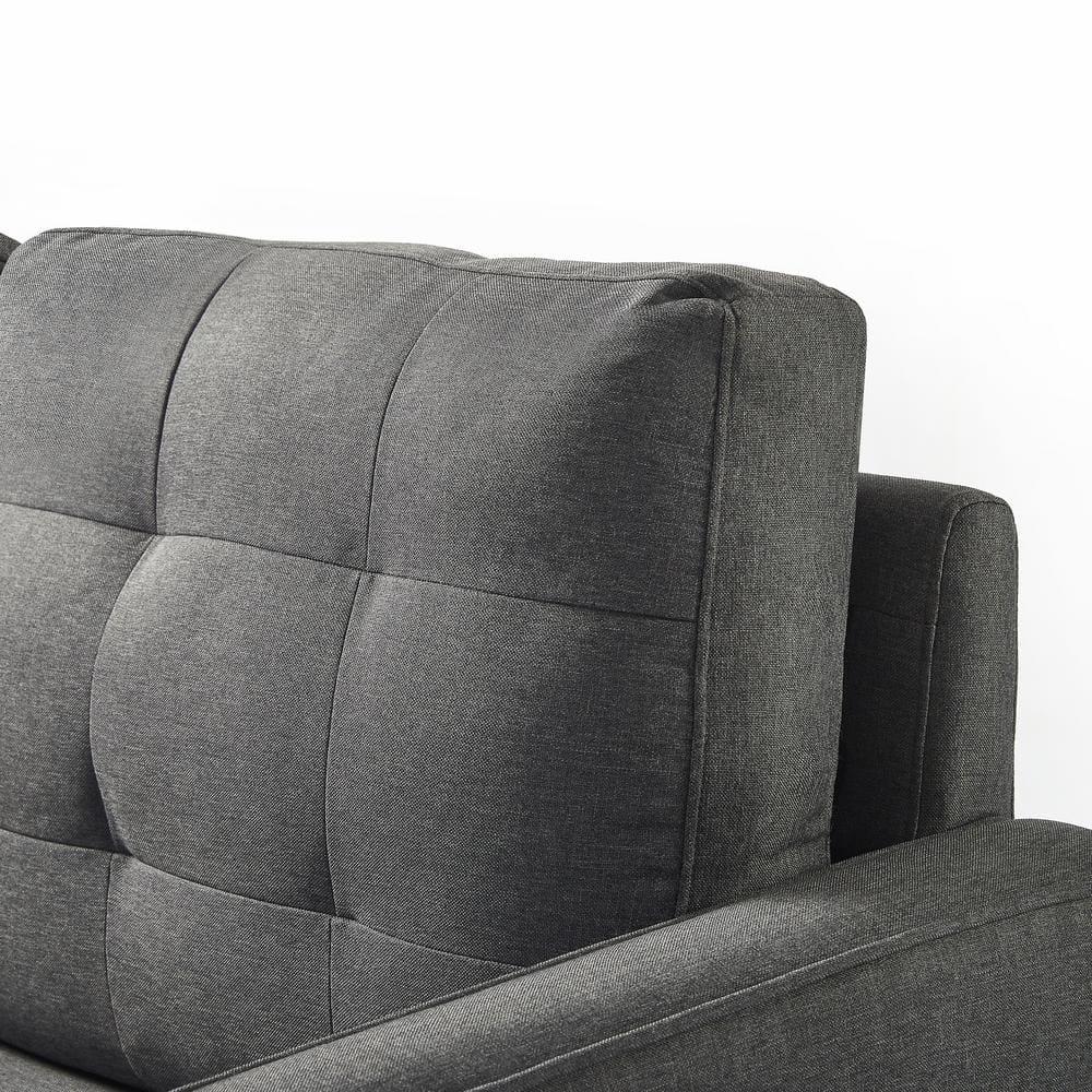 52" Benton Loveseat Sofa Dark Gray - Zinus