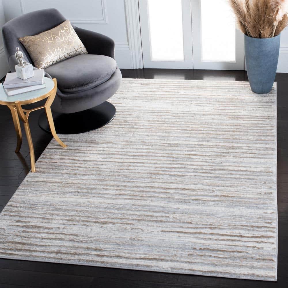 Lagoon LGN518 Power Loomed Area Rug - Grey/Beige - 5'5"x7'7" - Safavieh