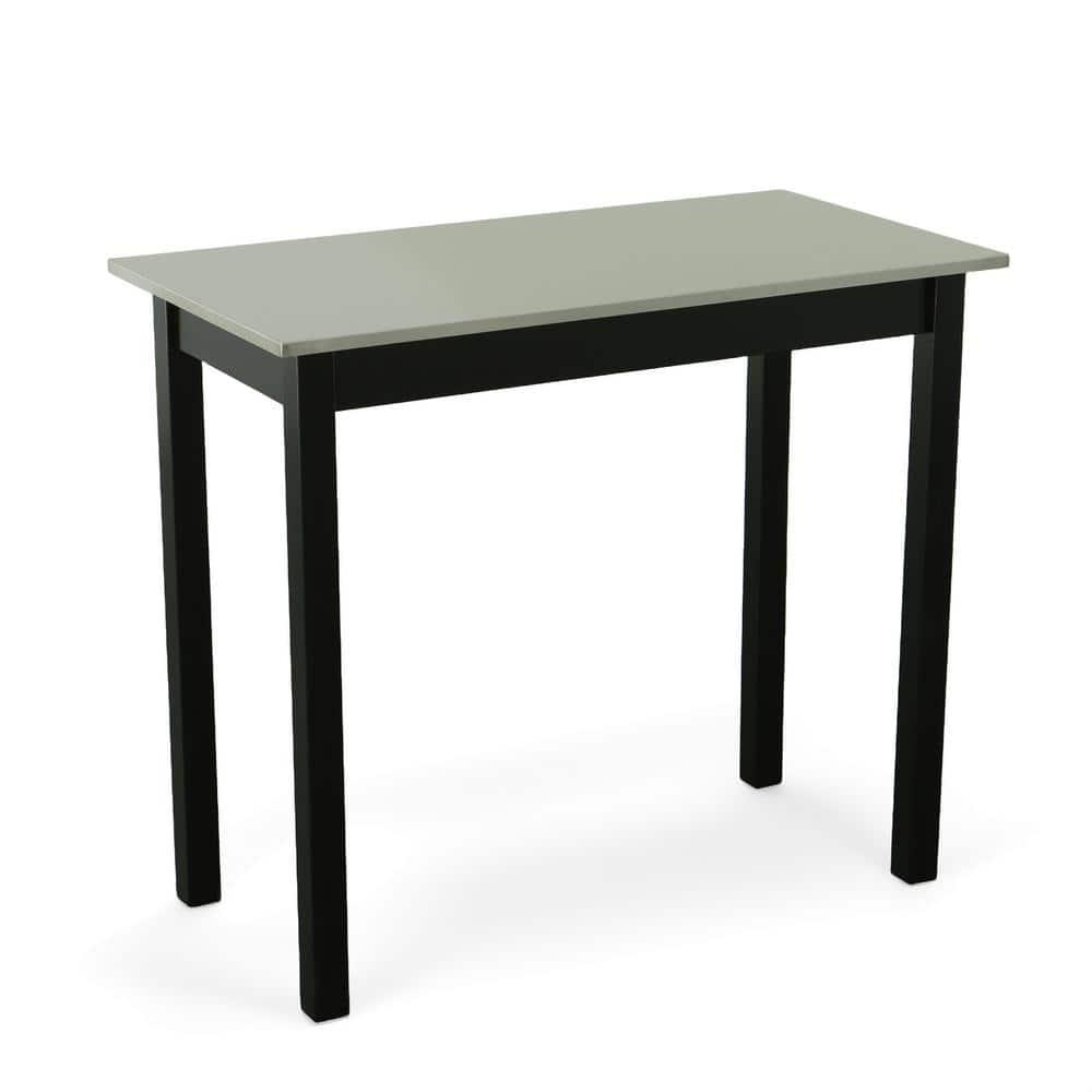 Carolina Living Cooper Stainless Steel Top Bar Table Wood/Black: High Bar Height, Kitchen Functionality