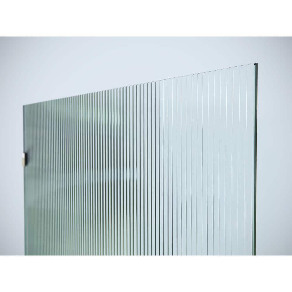 Gaia 40 in. x 78 in. Frameless Fluted Single Fixed Shower Panel