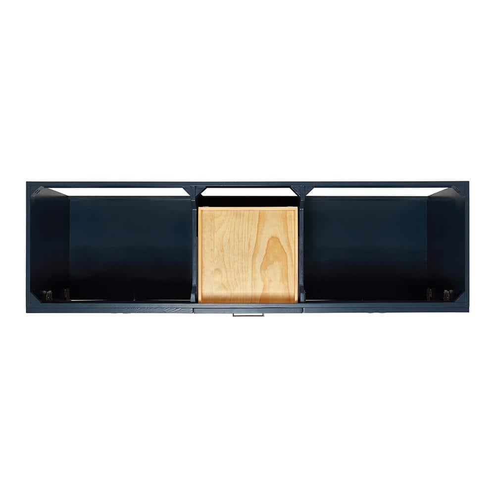 Ariel Hamlet 72 In. Double Sink Base Cabinet In Midnight Blue