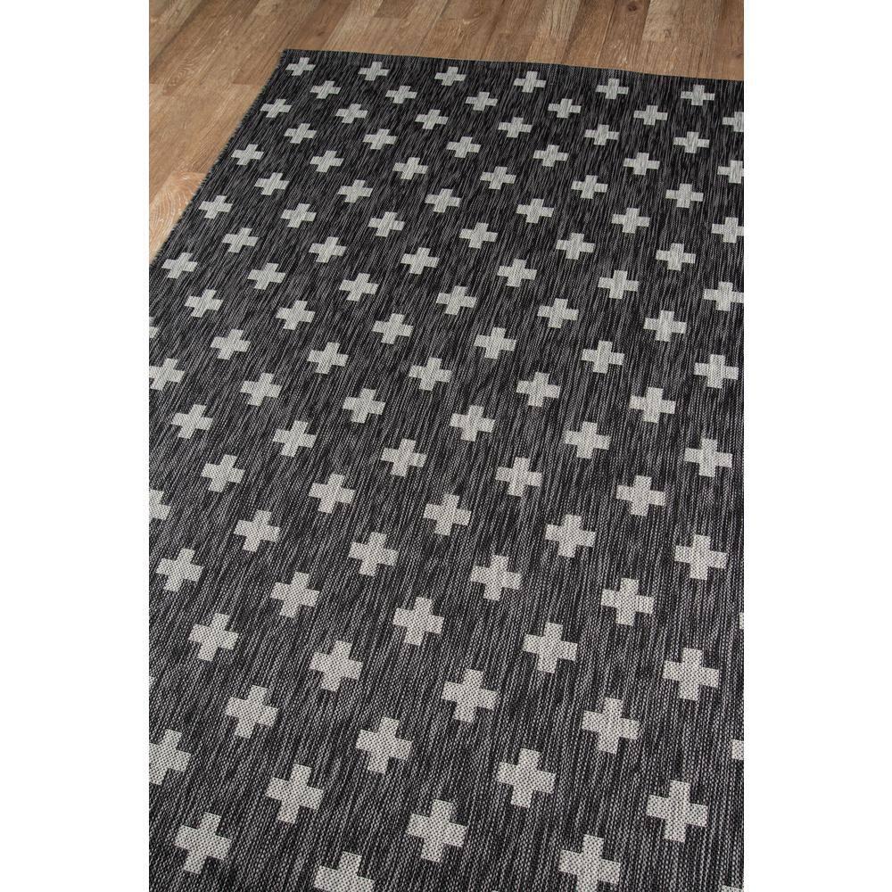 Umbria Striped Charcoal Indoor / Outdoor Area Rug