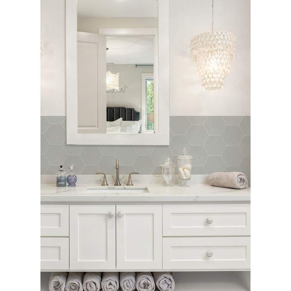 WallPops! Hexagon Peel and Stick Luxury Wall Tiles