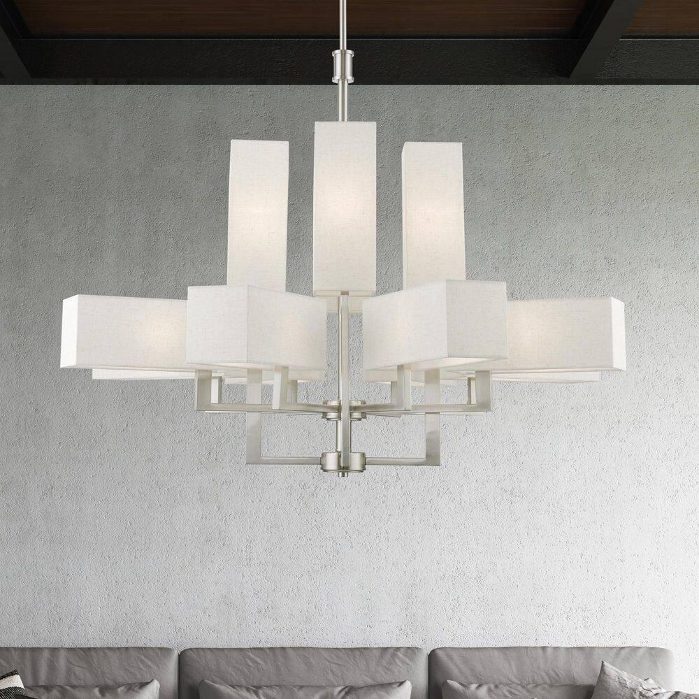 Livex Lighting Rubix 12 - Light Chandelier in  Brushed Nickel