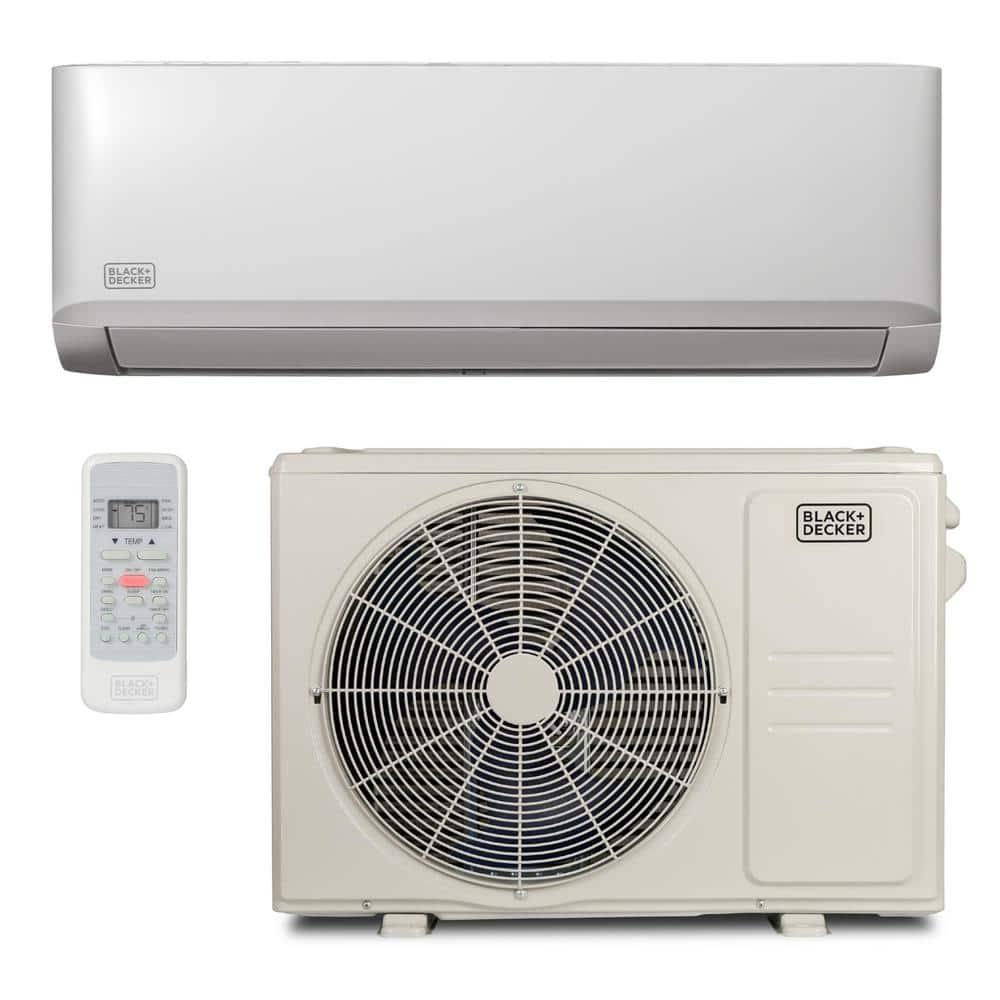 BLACK+DECKER 12,000 BTU Inverter Mini Split Air Conditioner with Heat Pump, Cools & Heats Up To 550 Sq. Ft.