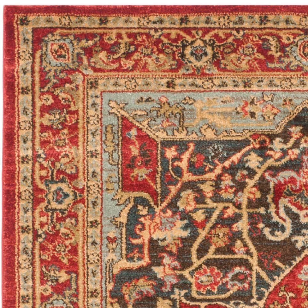 Mahal MAH625 Power Loomed Indoor Area Rug - Red/Red - 4'x5'7" - Safavieh.