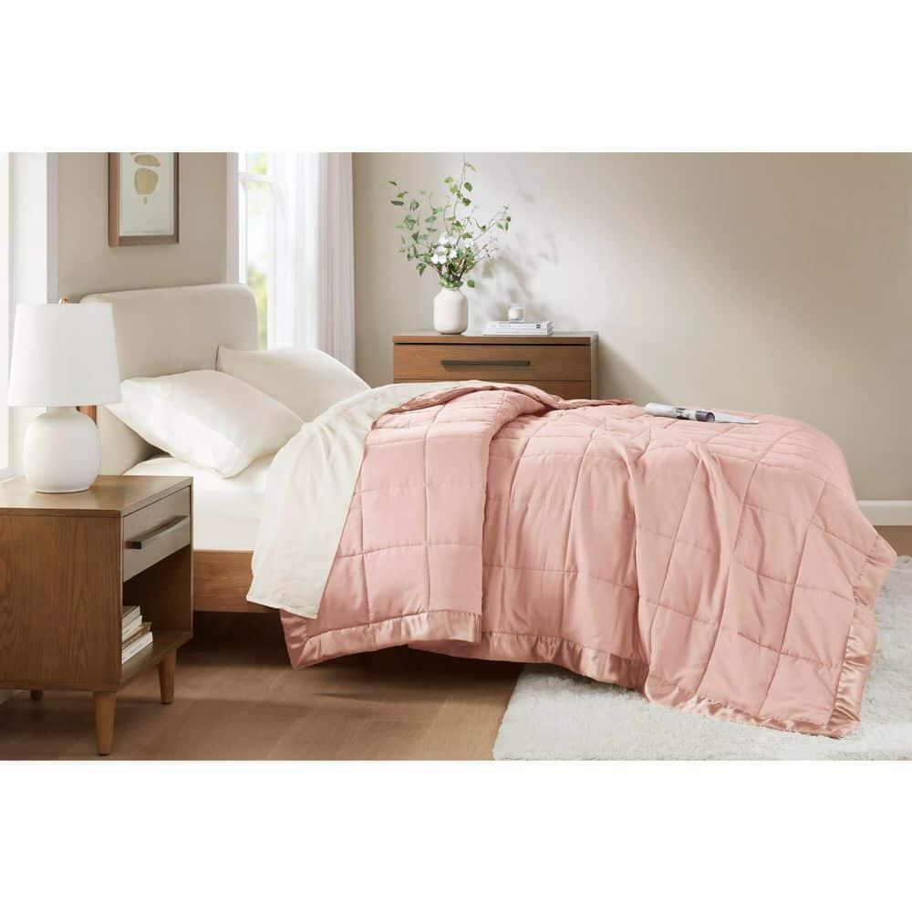 Lightweight Down Alternative Blanket with Satin Trim