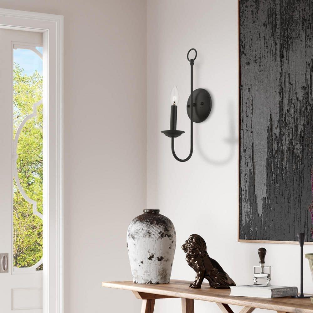 Livex Lighting Estate 1 - Light Wall Light in  Black
