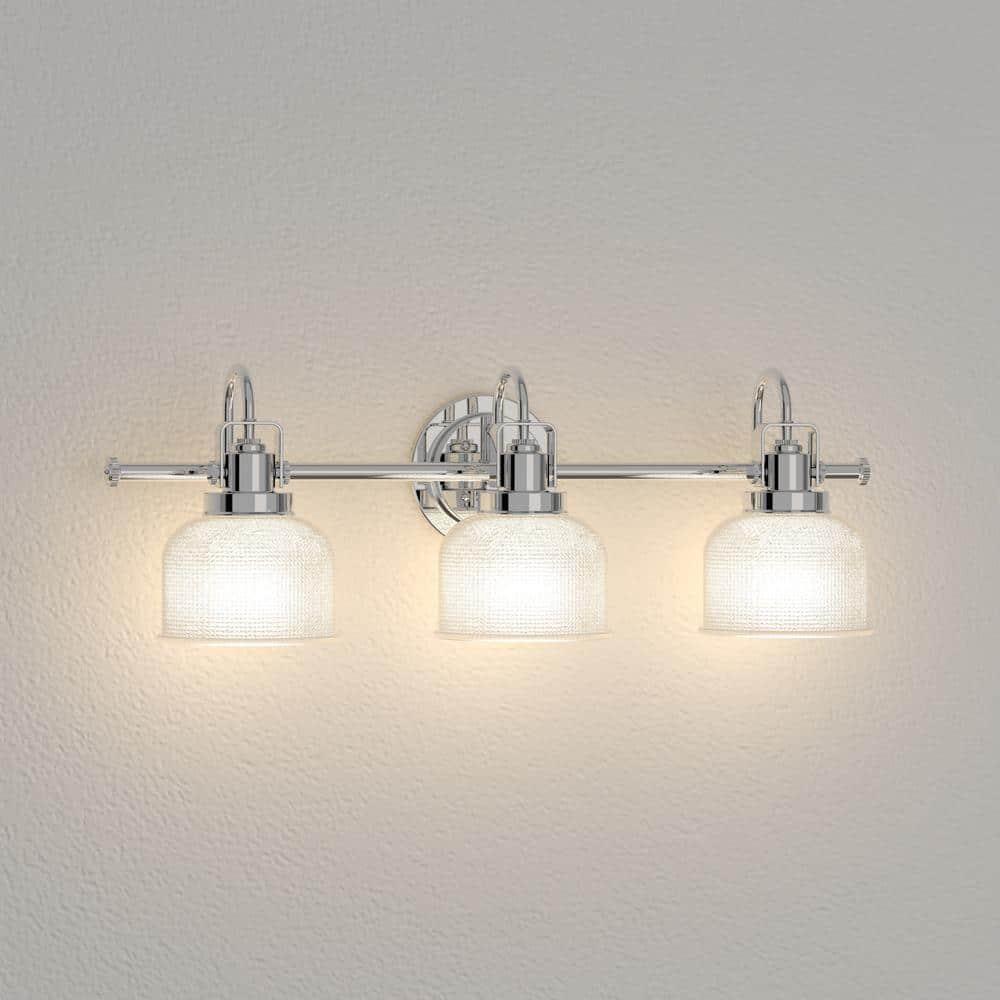 Rosser 3 Light Transparent Dimmable Vanity Light