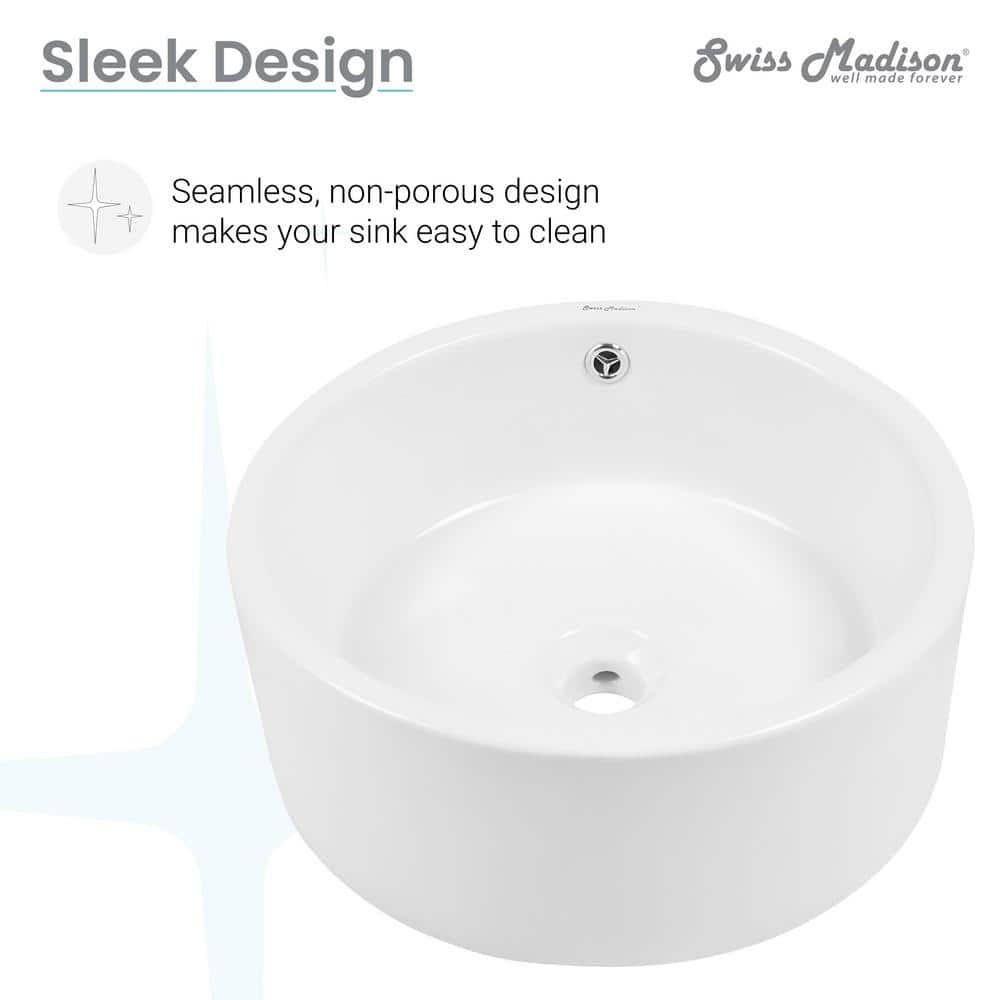 Monaco Round Ceramic Bathroom Vessel Sink