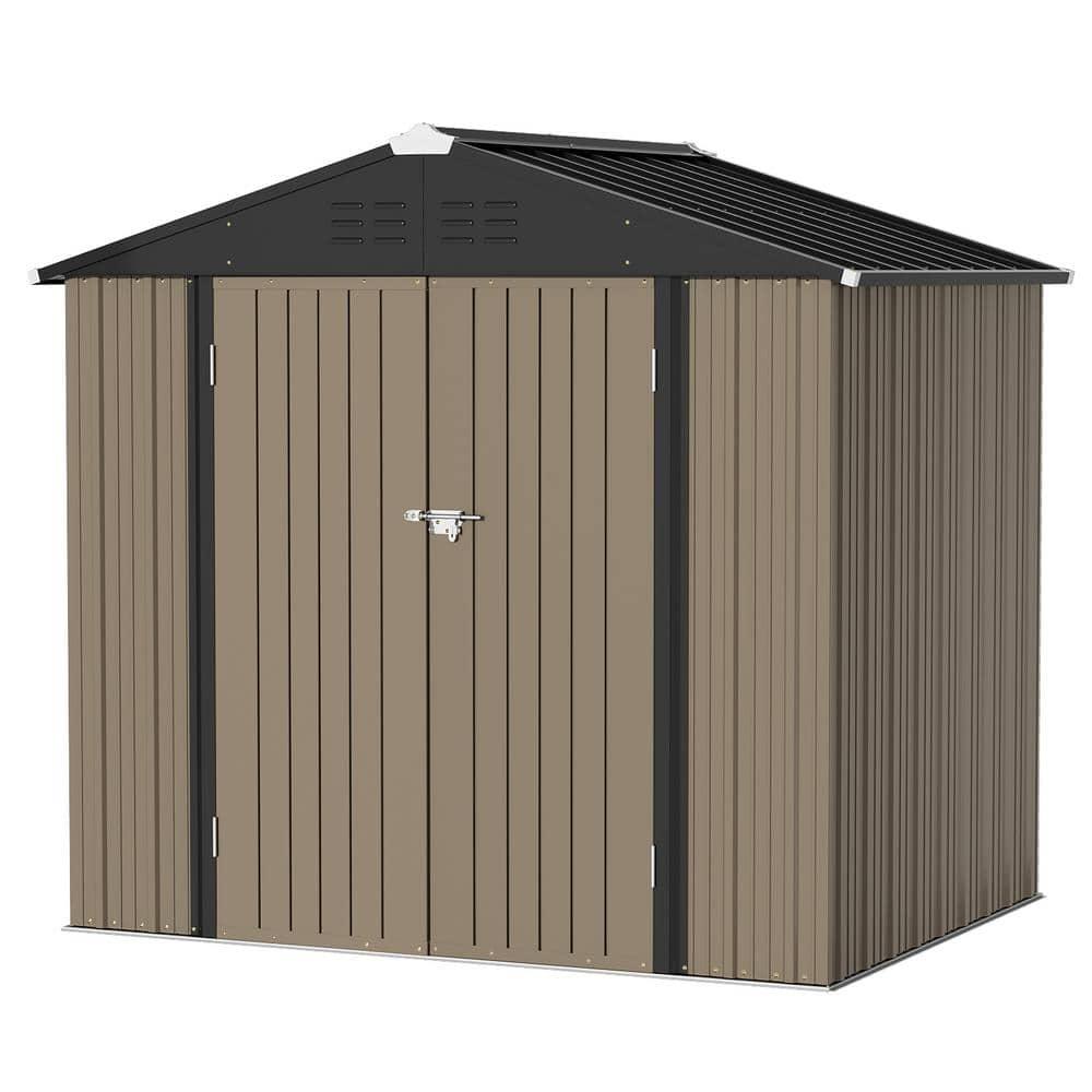 Devoko 8 ft. W x 6 ft. D Metal Storage Shed