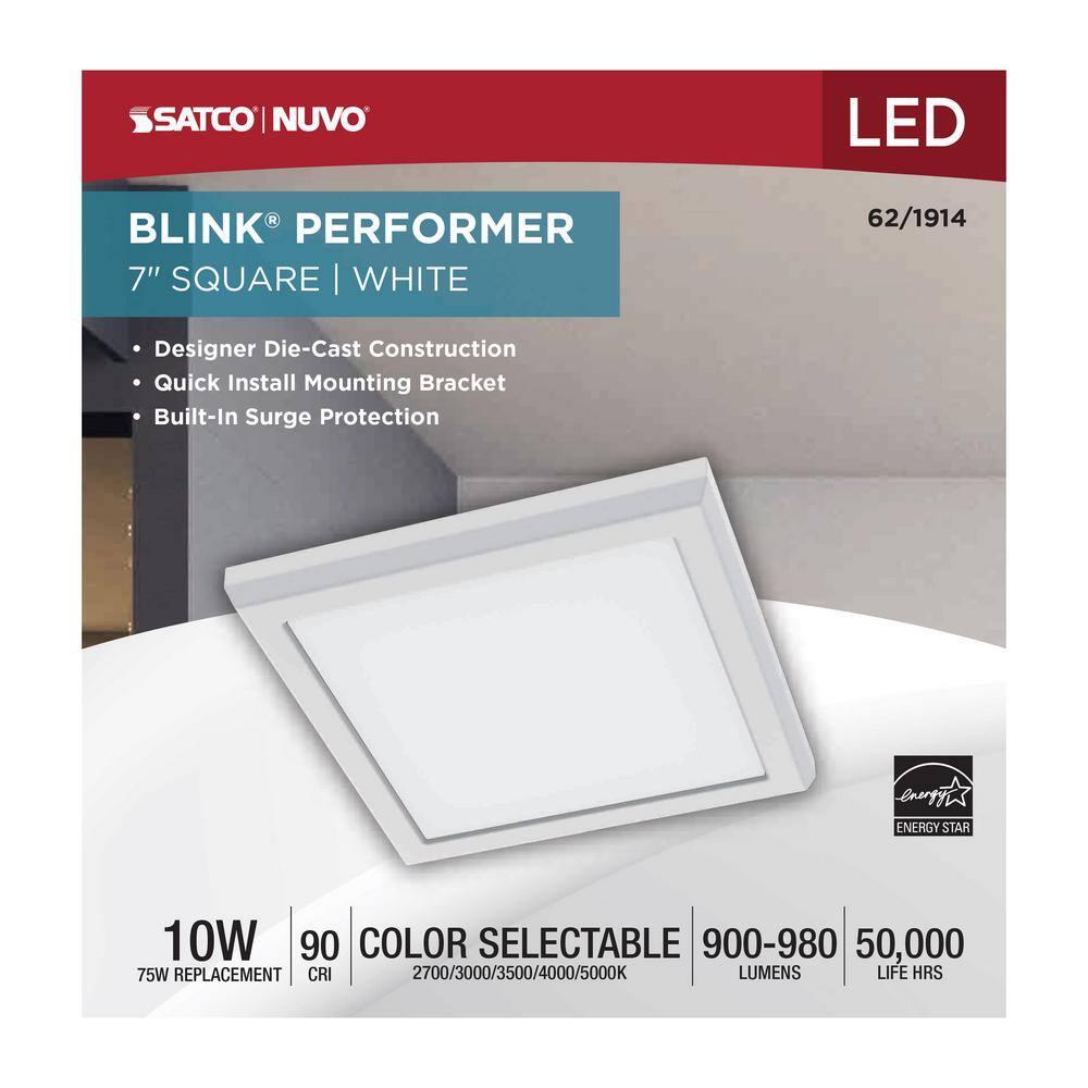 Nuvo Dimmable Square Flush Mount