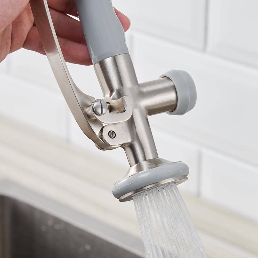 Kitchen Faucet Pull Down Sprayer Brushed Nickel,Single Handle Kitchen Sink Faucet