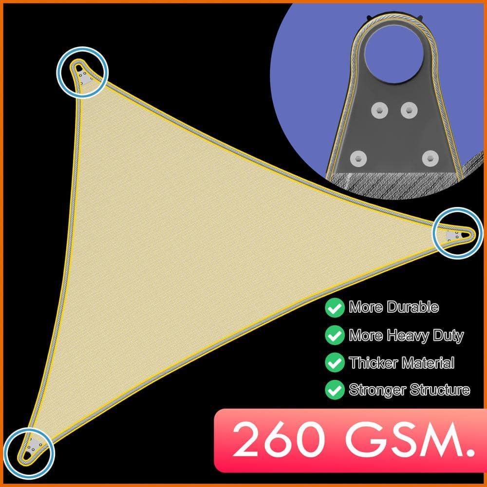 ColorTree Customizable 260 GSM Heavy-Duty Super Ring Sun Shade Sail – Durable & UV-Resistant