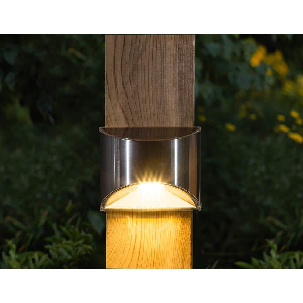 Classy Caps Stainless Steel Solar Powered Integrated LED Metal Deck Light & Reviews | Wayfair