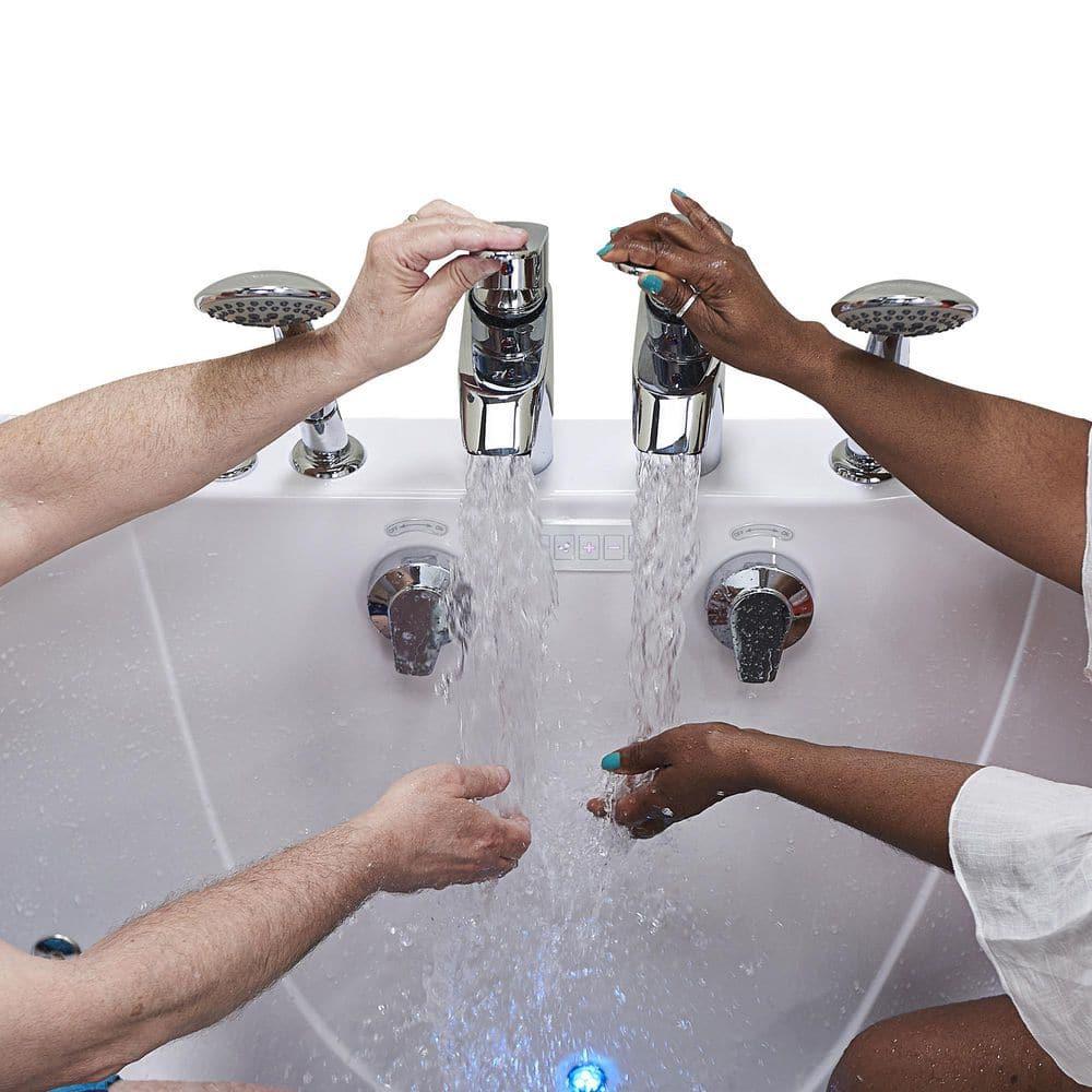 Ella Walk In Baths Escape 72'' x 36'' Walk-in Acrylic Bathtub with Faucet 93285-22Ph