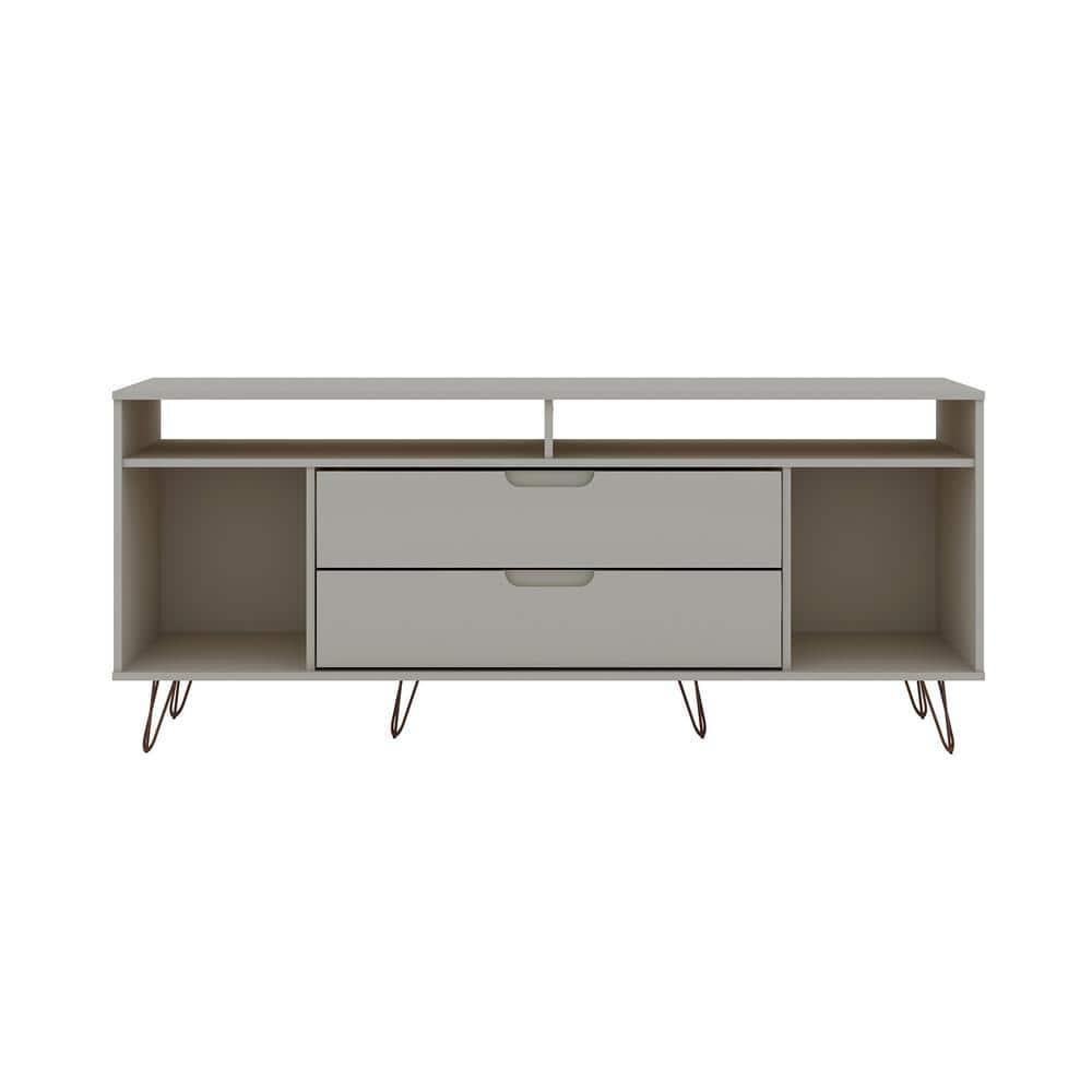 Rockefeller 62.99 TV Stand with Metal Legs and 2 Drawers