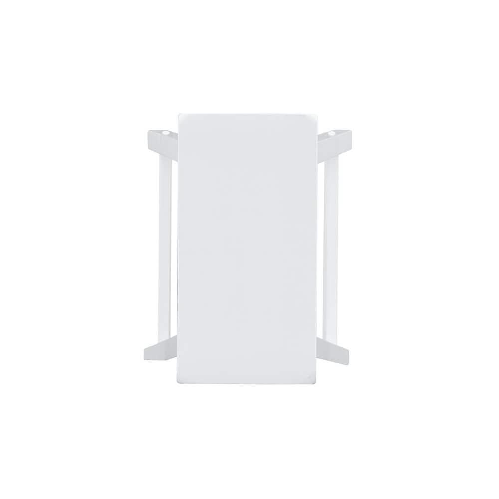 Linon Beamon 29" Sturdy Wood Backless Saddle Seat Counter Stool in Pure White