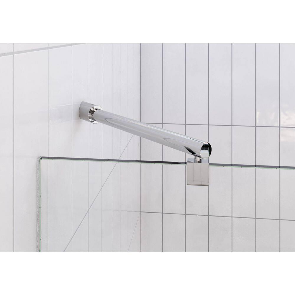 Halo 52.25 in. x 78 in. Frameless Glass Hinge Shower Door