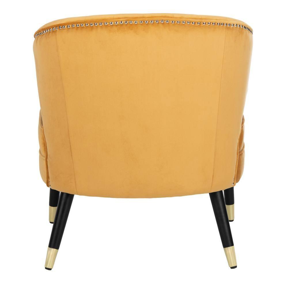 Stazia Wingback Accent Chair - ACH4502 - Marigold/Black - Safavieh