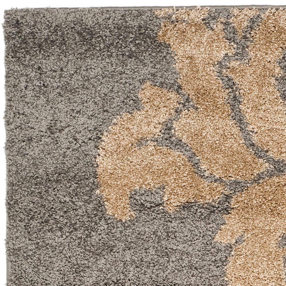 Florida Shag SG458 Power Loomed Indoor Area Rug - Grey/Beige - 5'3"x7'6" - Safavieh