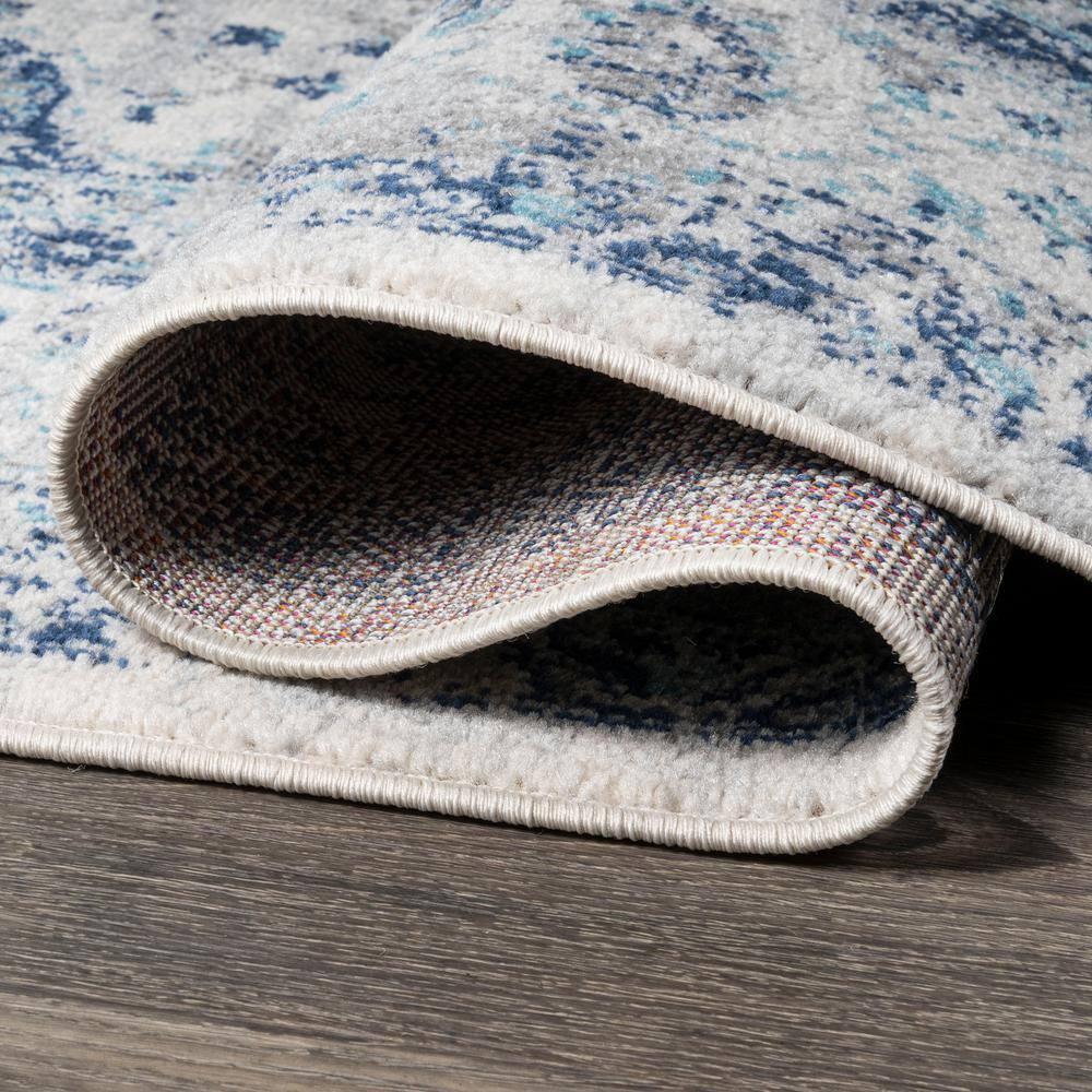 3'x 5' Indhira Ornate Medallion Persian Area Rug, Blue/Gray - JONATHAN Y