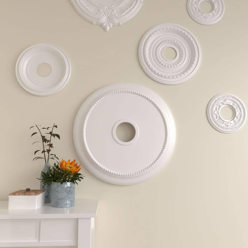 Ekena Millwork 24 1/8"OD x 4 3/8"ID x 2 1/4"P Crendon Ceiling Medallion (Fits Canopies up to 4 3/8")