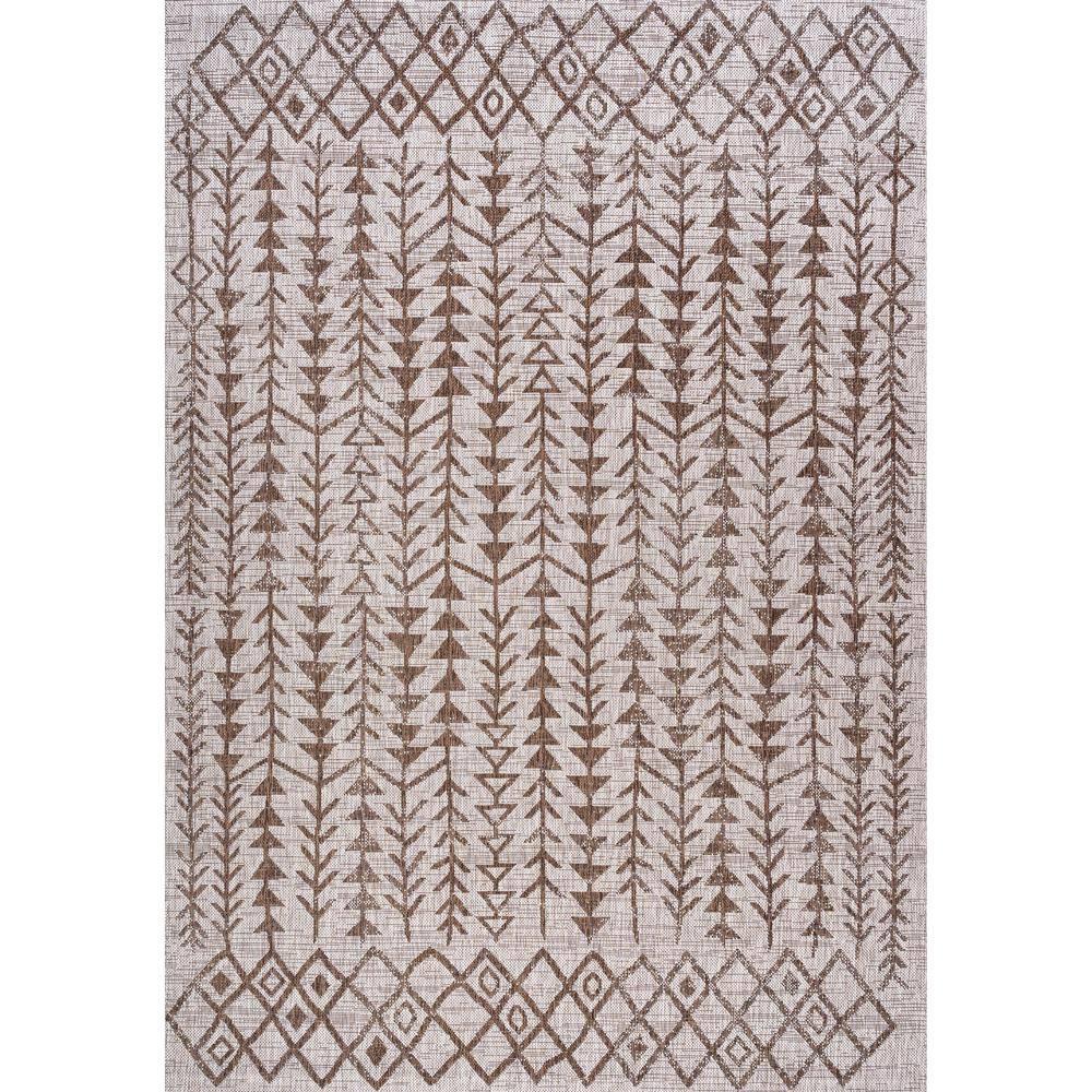 3'x5' Tokay Bohemian Geometric Indoor/Outdoor Area Rug, Beige/Brown - JONATHAN Y