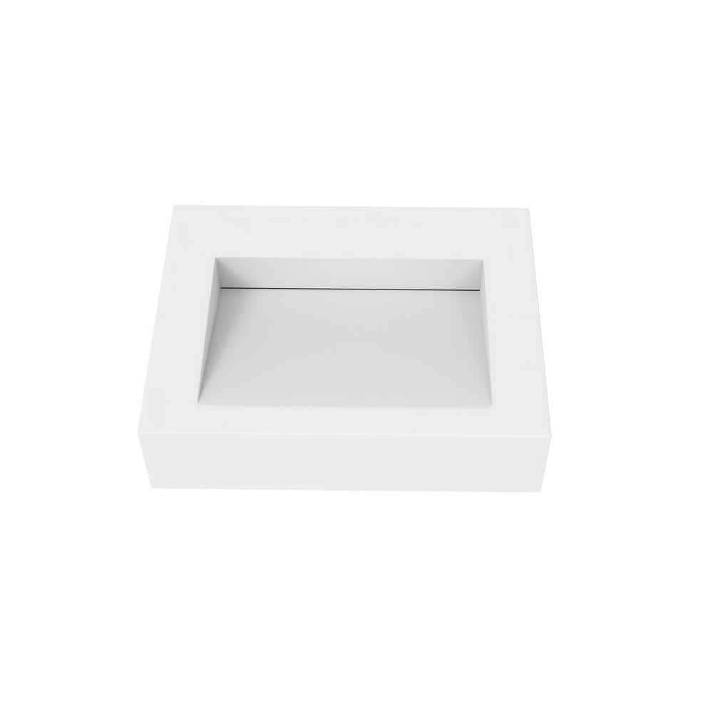 Pyramid 24" Wall-Mounted Modern Bathroom Sink with Ramp Basin