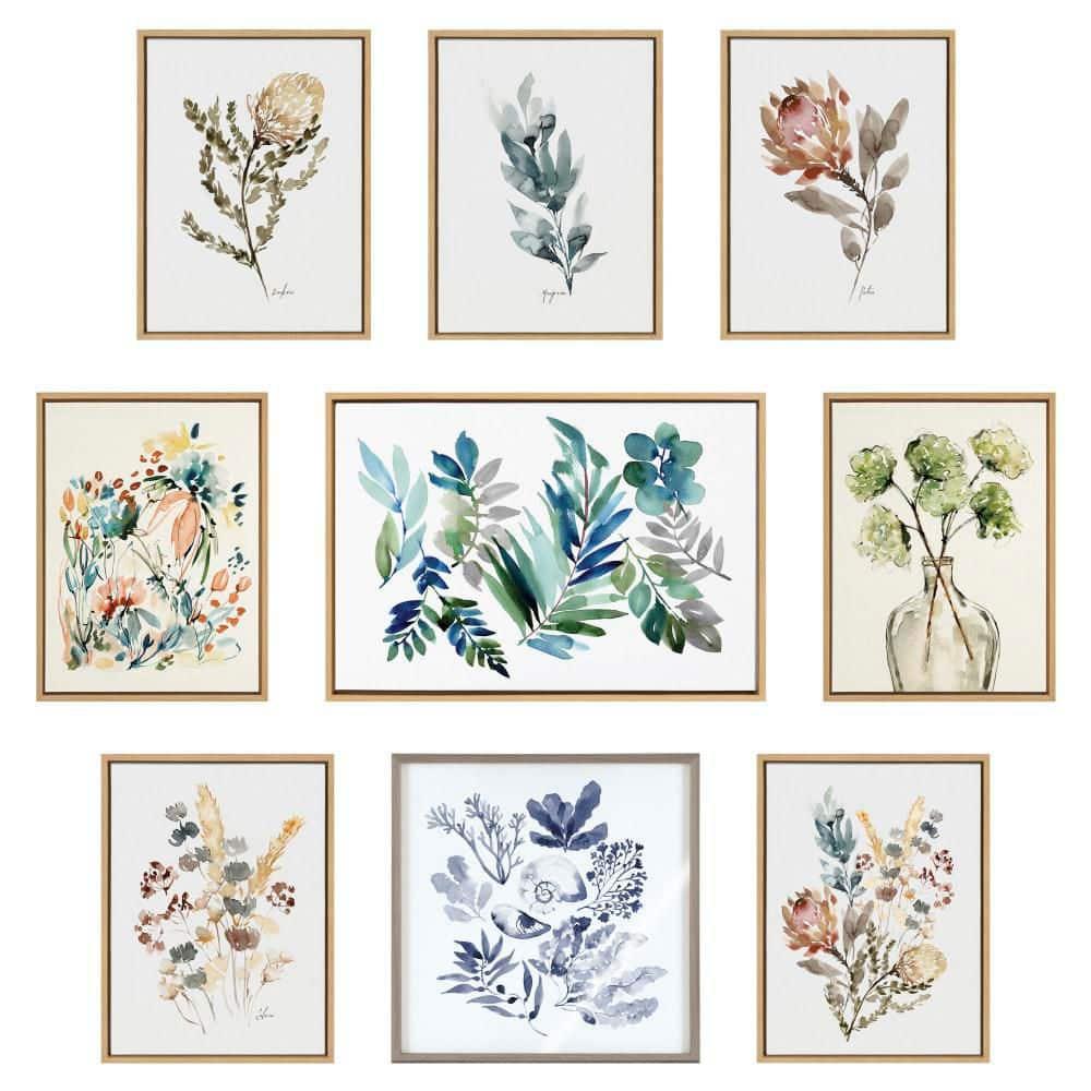 18" x 24" Sylvie Wild King Protea Framed Canvas by Sara Berrenson Gold - Kate & Laurel All Things Decor: Vertical Botanical Digital Art