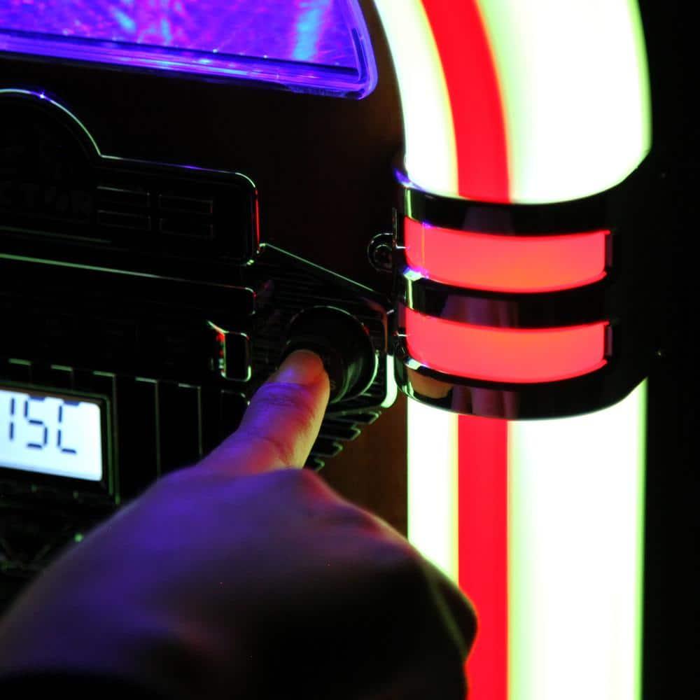 Victor Bluetooth Jukebox Speaker with FM Radio & Multicolor LED Lighting
