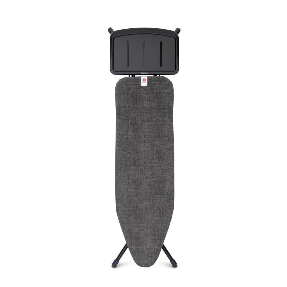 Brabantia Black Freestanding Folding Ironing Board with Metal Steam Unit Holder