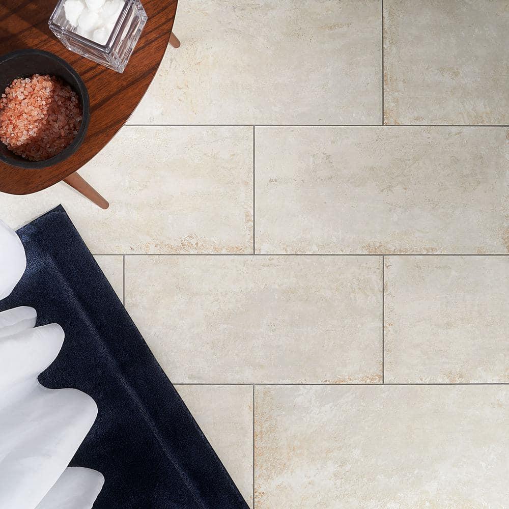 Mantis 11.81 in. x 23.62 in. Matte Porcelain Concrete Look Floor and Wall Tile (13.55 Sq. Ft./Case)