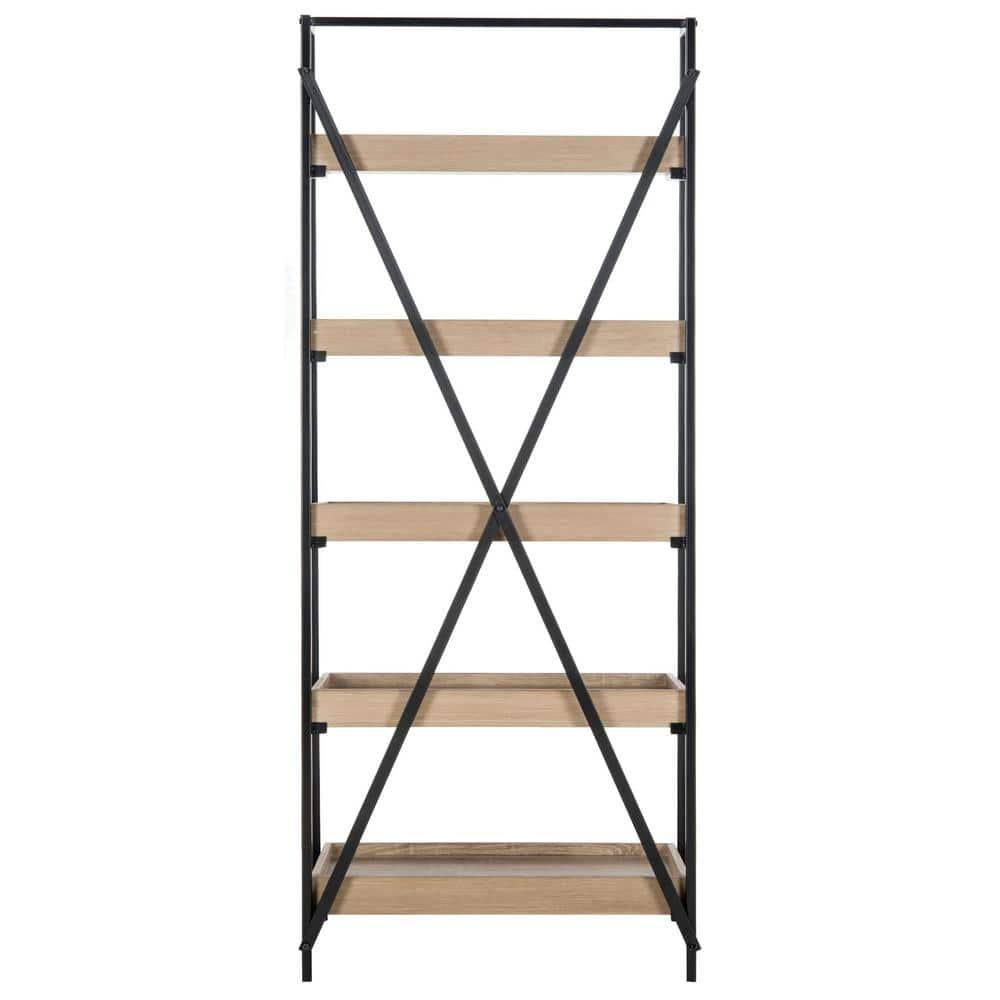 Joel Etagere - FOX4272 - Light Brown/Black - Safavieh Couture