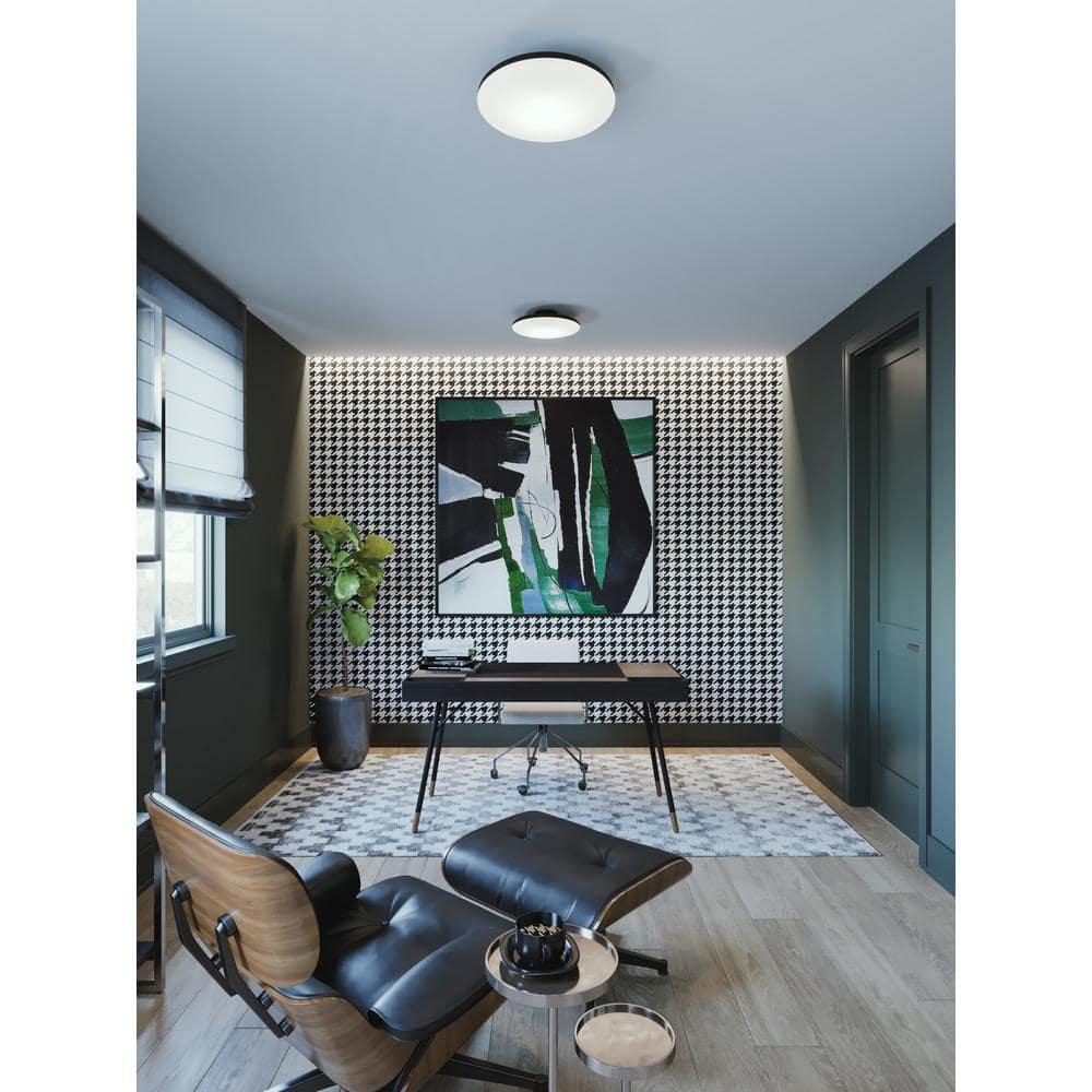 AFX Skye 19" Wide Round Satin Brass Modern LED Ceiling Light