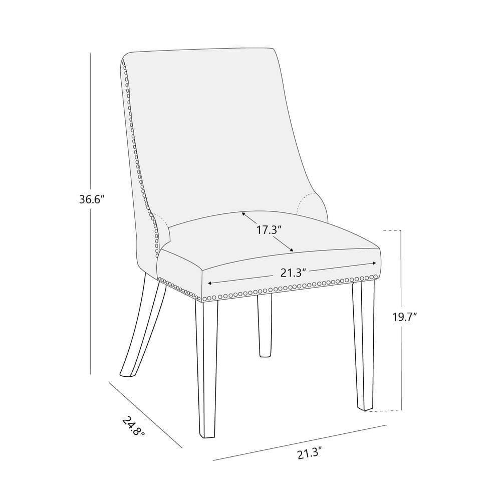 Lester 19"H Dining Chair (Set of 2) - White- Safavieh