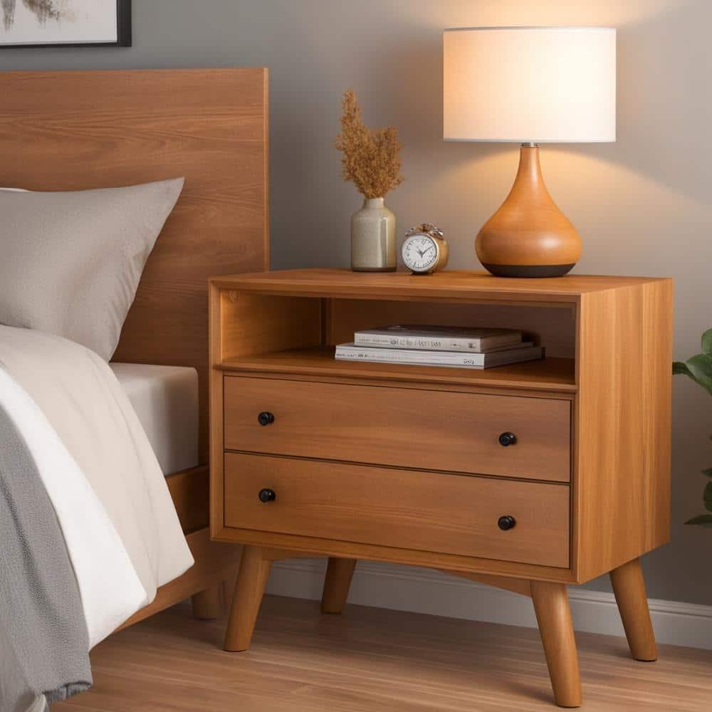 Williams 2-Drawer Nightstand with Shelf