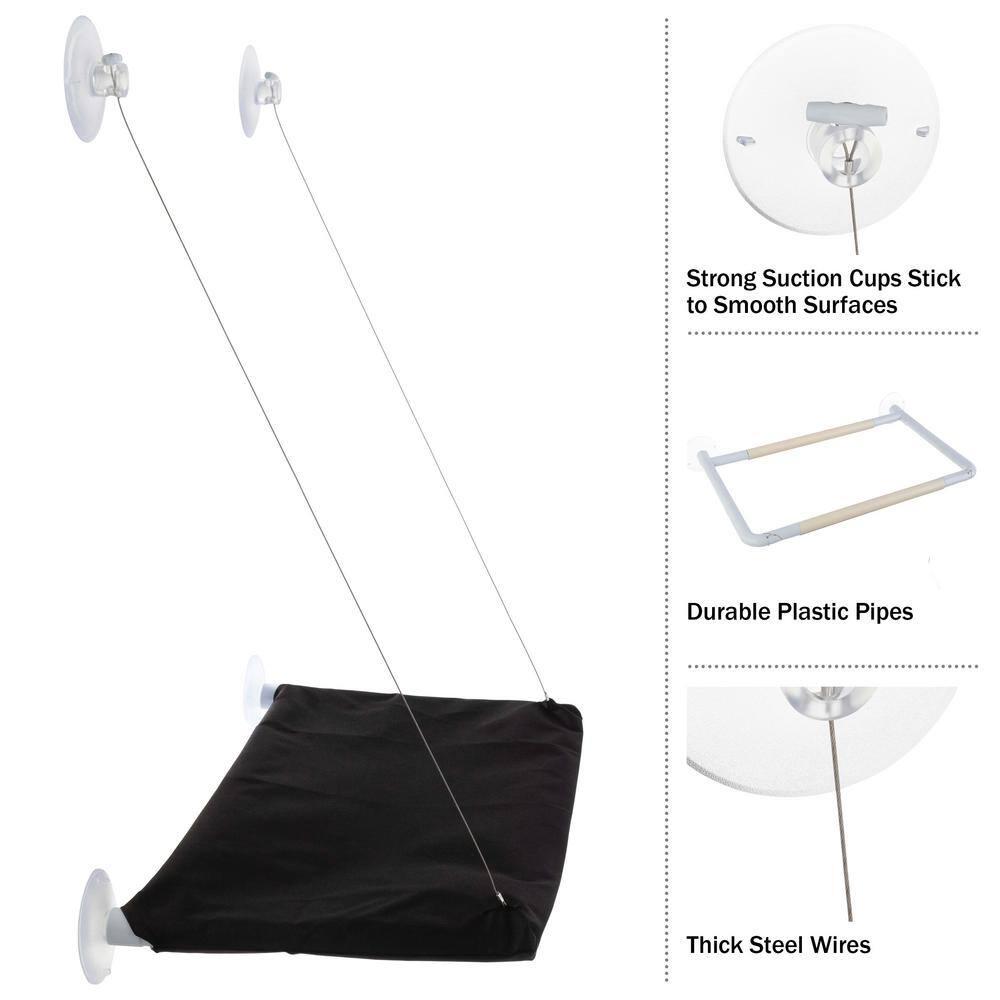 Petmaker PETMAKER Cat Window Perch for Large Cats, Black