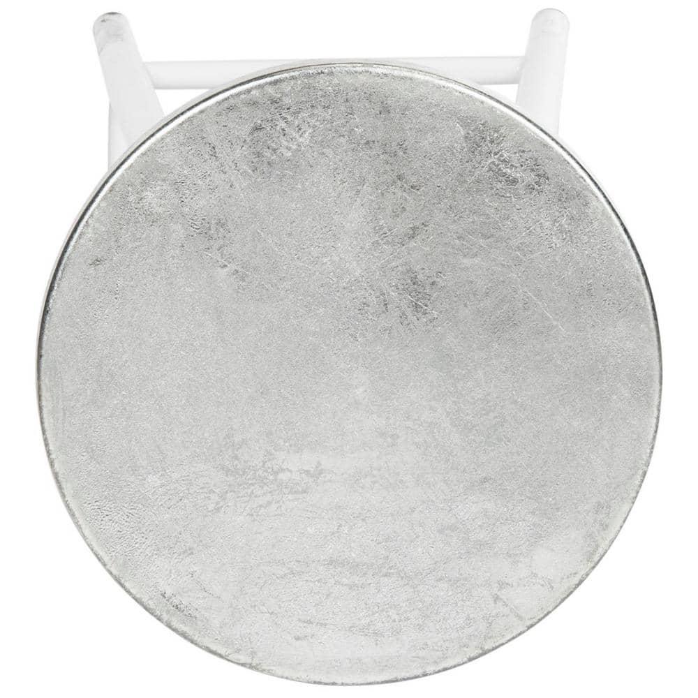 Kenzie 30''H Silver Dipped Bar Stool - FOX3212 - White - Safavieh Couture