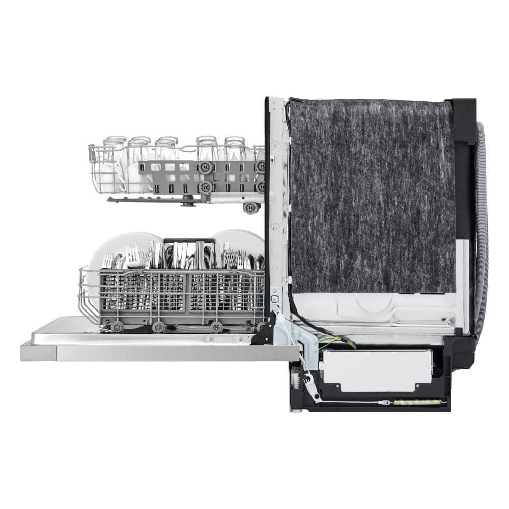 24-inch Wide QuadWash Front Control Dishwasher - Stainless Steel